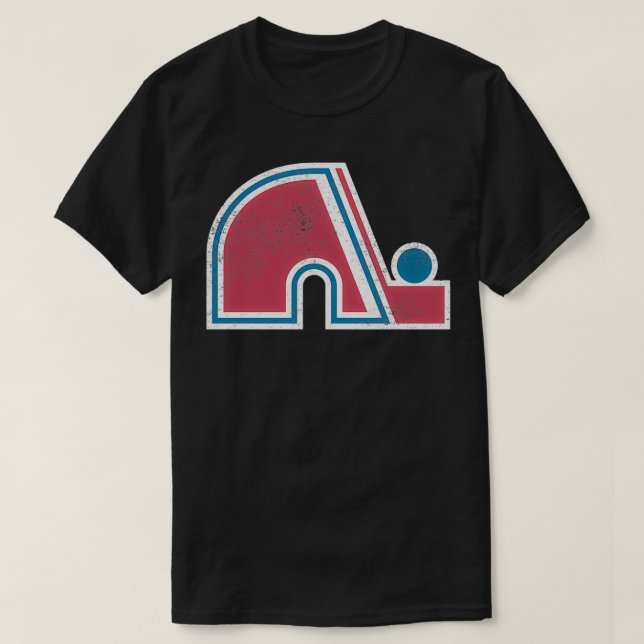 Quebec Hockey Retro Nordiques Distress T Shirt (Design framsida)