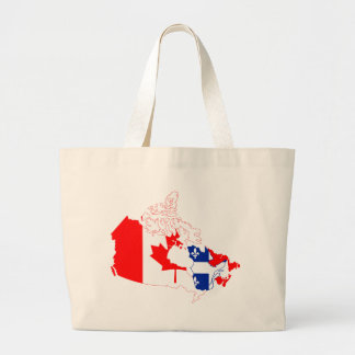 Quebec i den Kanada flagga, karta Jumbo Tygkasse