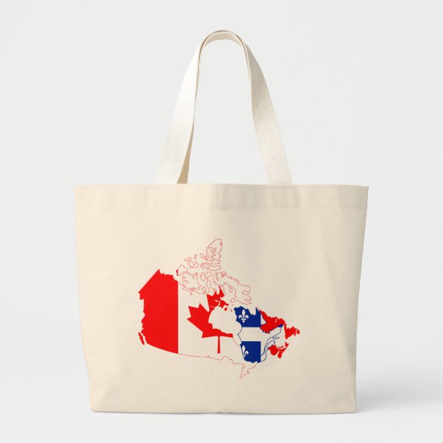 Quebec i den Kanada flagga, karta Jumbo Tygkasse (Framsidan)