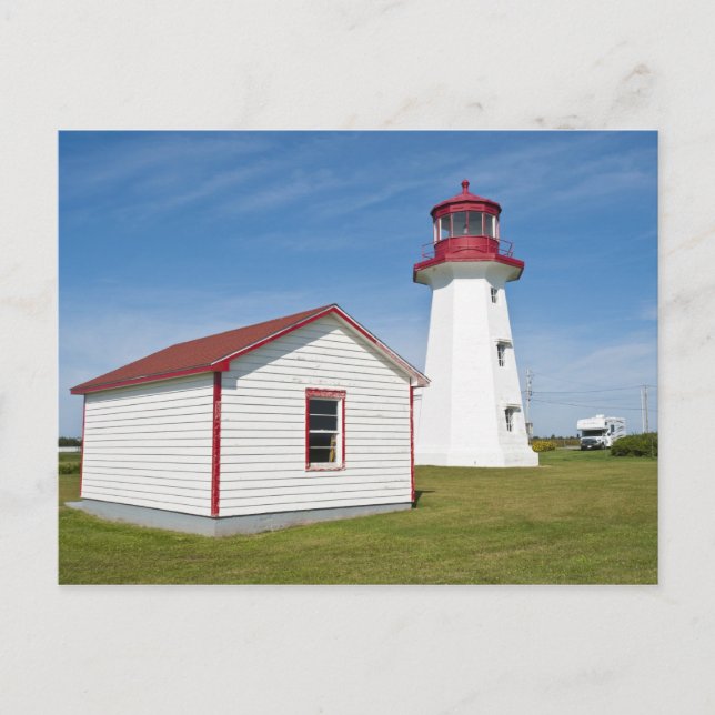 Québec, Kanada. Cap D'Espoir fyr. Vykort (Framsida)