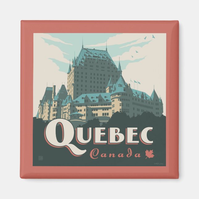 Quebec Kanada | Château Frontenac Magnet (Framsidan)