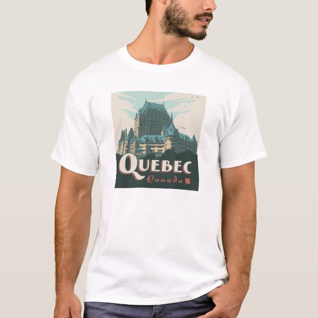 Quebec Kanada | Château Frontenac T Shirt (Framsida)