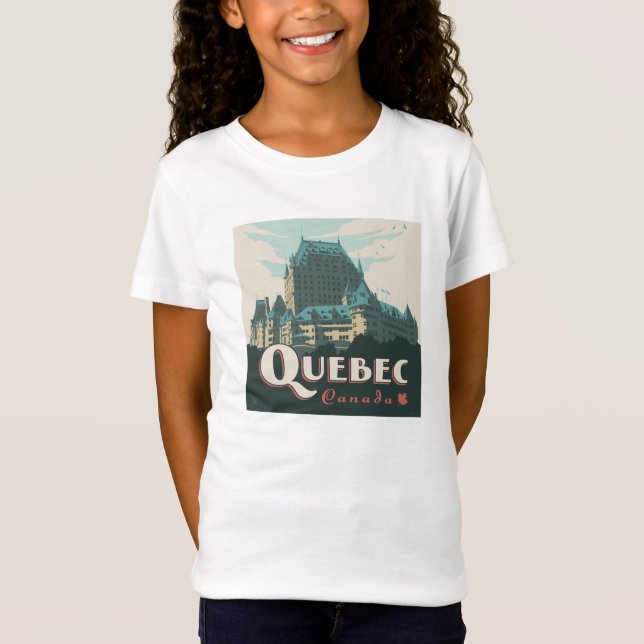 Quebec Kanada | Château Frontenac T Shirt (Framsida)