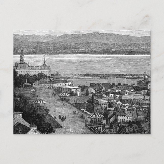 Quebec, Kanada, Dufferin Terrace, Circa 1875 Vykort (Framsida)