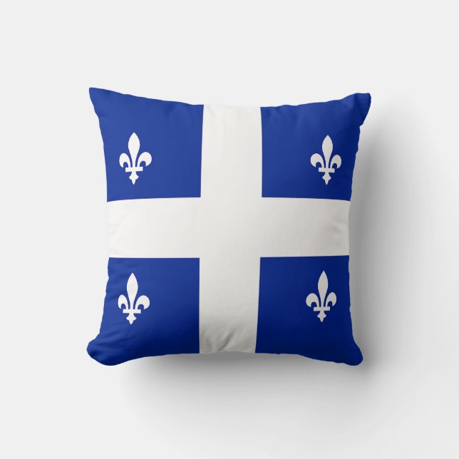 Quebec, Kanada, Flagga American MoJo Pillow Kudde (Framsida)