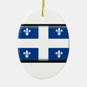 Quebec (Kanada) flagga Julgransprydnad Keramik