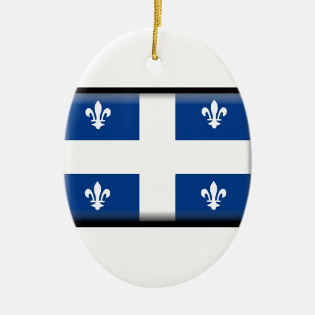 Quebec (Kanada) flagga Julgransprydnad Keramik (Framsidan)