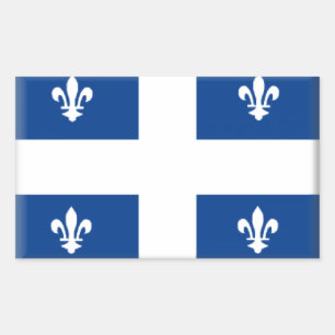 Quebec (Kanada) flagga Rektangulärt Klistermärke