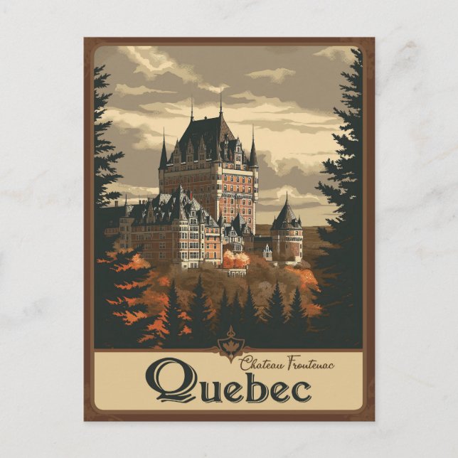 Québec, Kanada Hans Majestät Château Frontenac Vykort (Framsida)