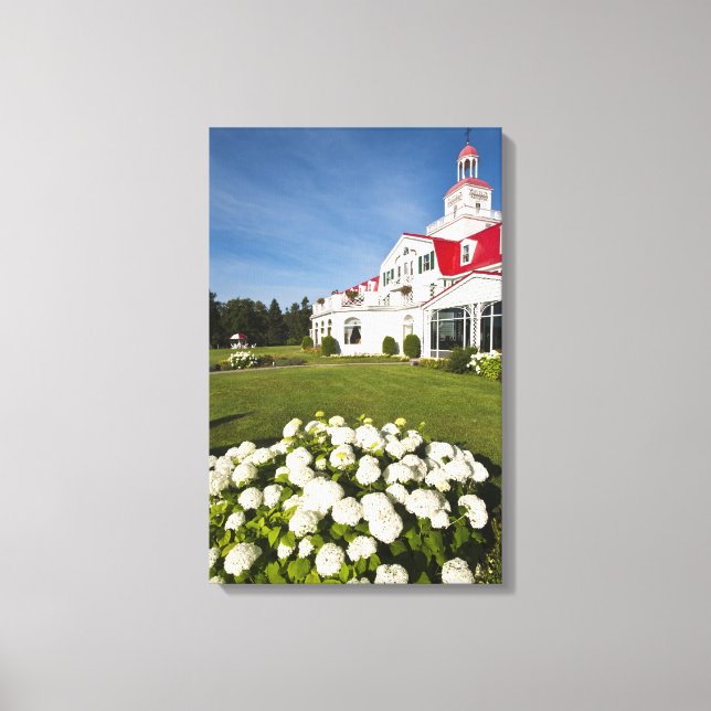Québec, Kanada. Historiska Hotel Tadoussac, 3 Canvastryck (Framsida)
