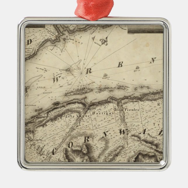 Quebec Kanada Julgransprydnad Metall (Framsidan)