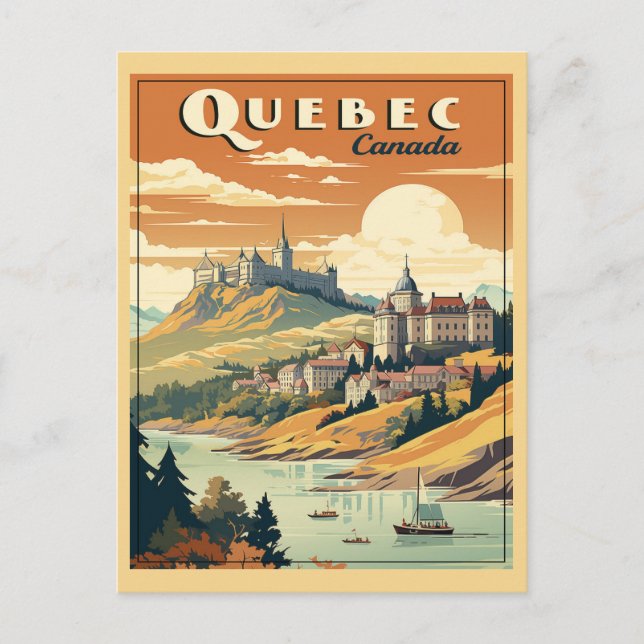 Quebec, Kanada retro Vykort (Framsida)