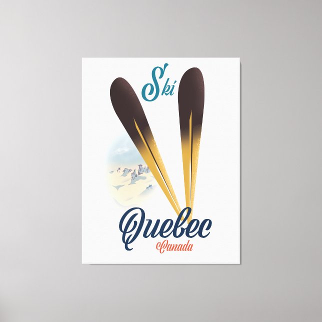 Quebec Kanada skidposter Canvastryck (Framsida)