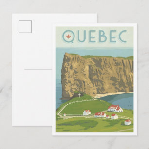 Québec Kanada Vintage Resa Vykort