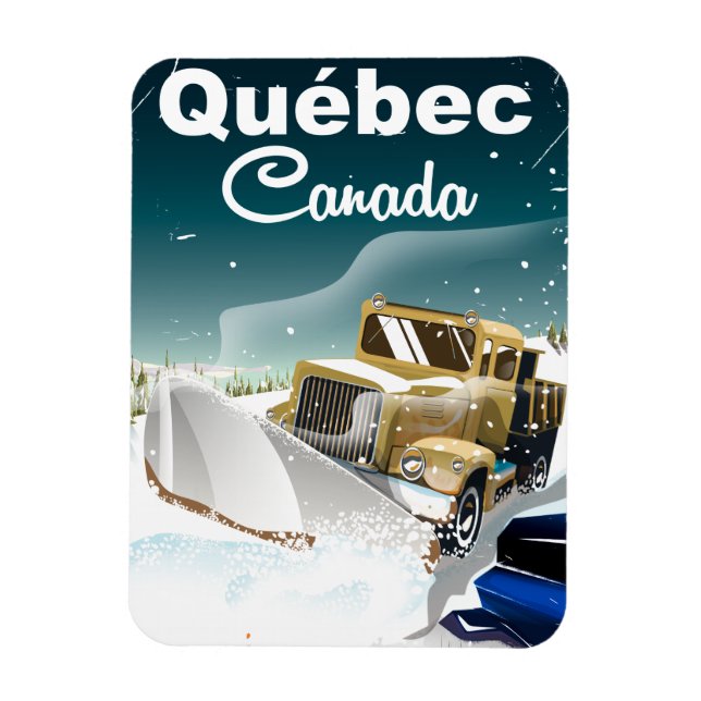 Québec Kanada vintage resemålderaffisch Magnet (Vertikal)