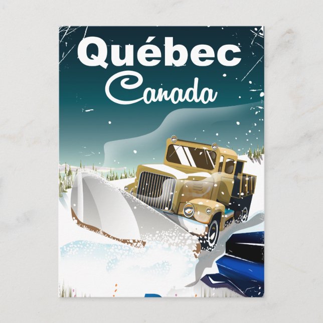 Québec Kanada vintage resemålningaffisch Vykort (Framsida)