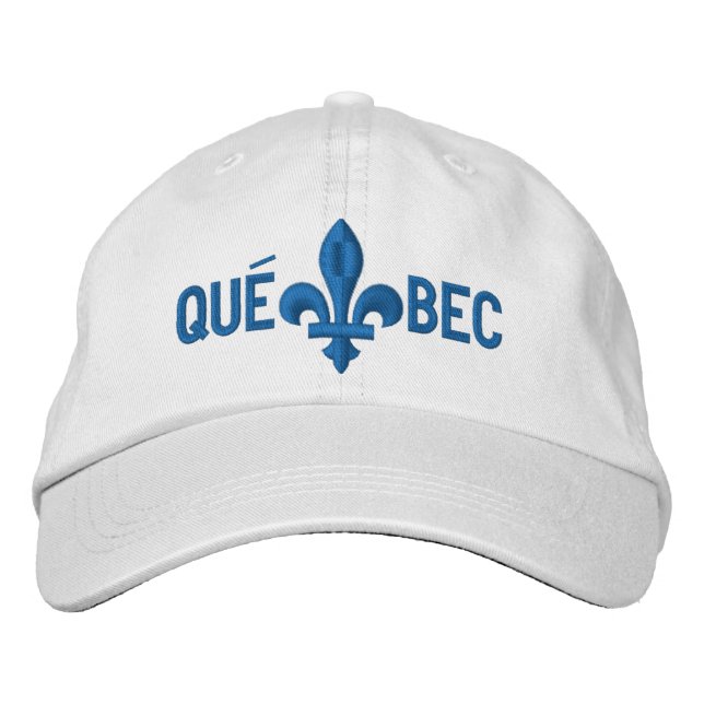 Quebec Libre Fleur de Lis Symbol för fransk kultur Broderad Keps (Framsida)