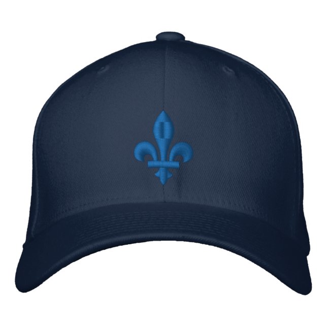 Quebec Libre Fleur de Lis Symbol Personliggör det! Broderad Keps (Framsida)