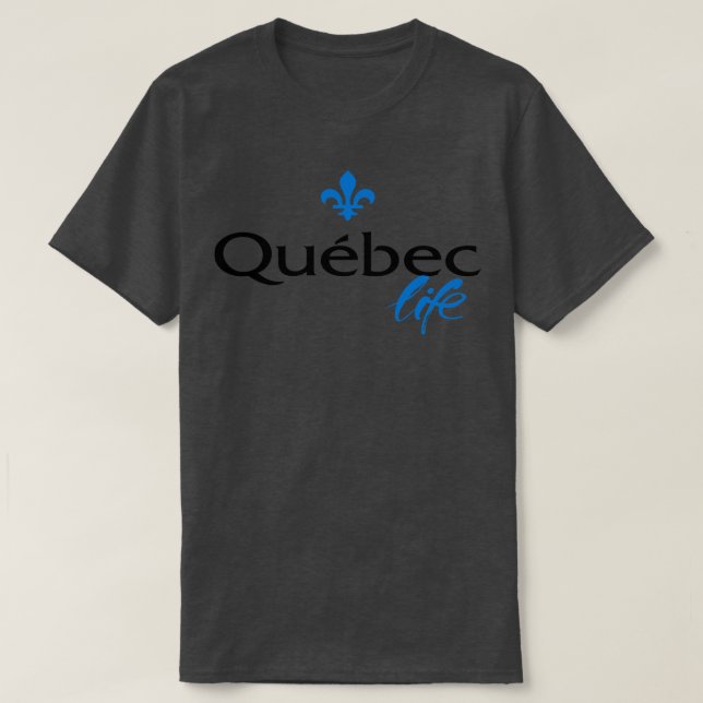 Quebec Life Growing Up Canadian T Shirt (Design framsida)