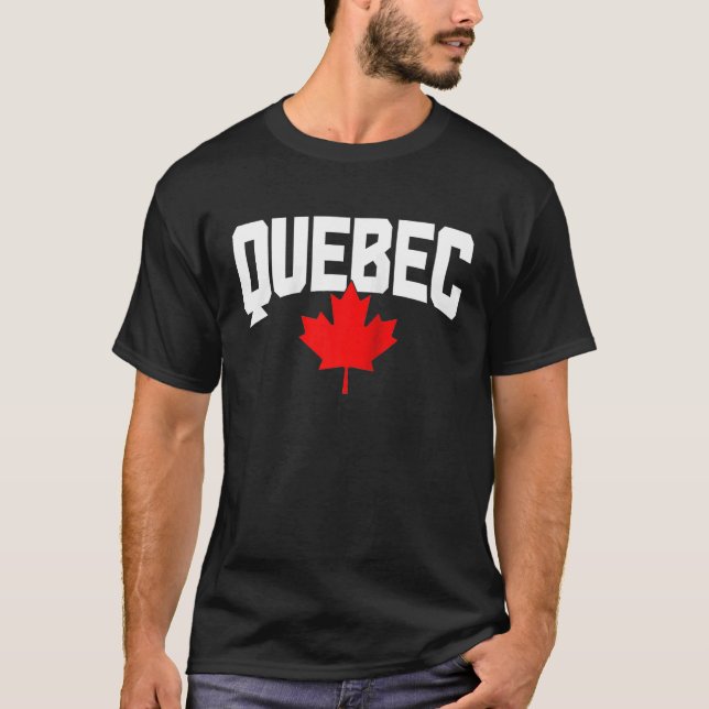 Quebec Maple Löv Canada Canadian Flagga Pride Ragl T Shirt (Framsida)