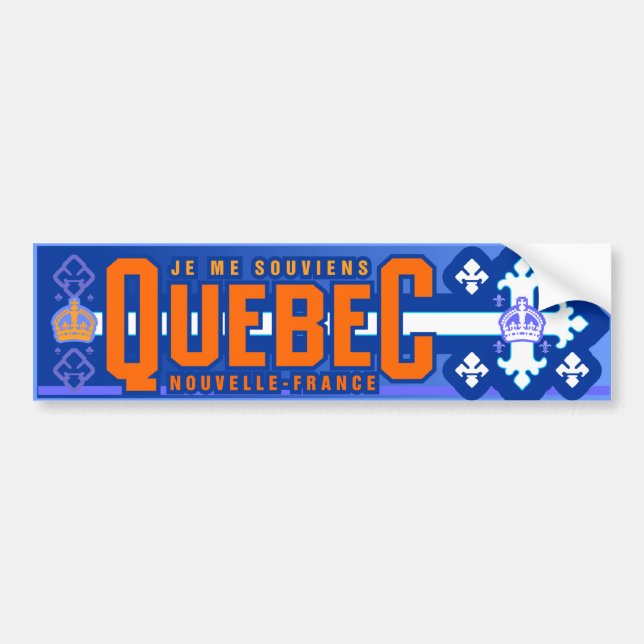 Québec. Nouvelle-Frankriken Bildekal (Framsidan)