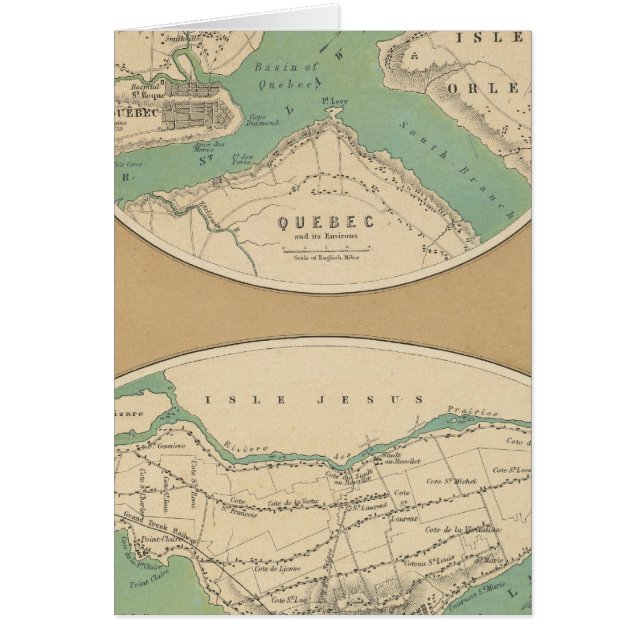 Quebec och dess miljö hälsningskort (Framsidan)