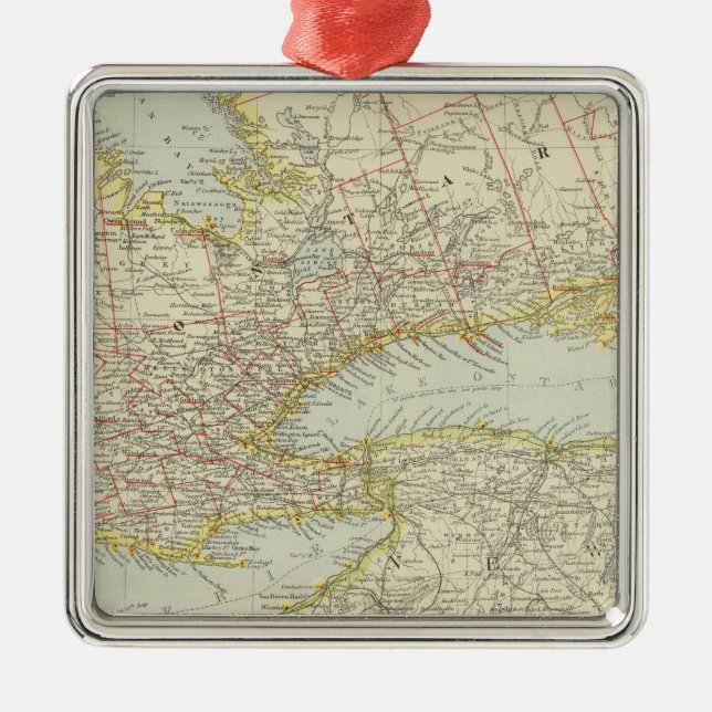 Quebec Ontario, Kanada Julgransprydnad Metall (Framsidan)