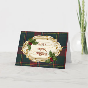 Quebec Original Provincial Tartan Helgkort
