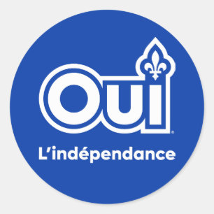 Quebec OUI Runt Klistermärke