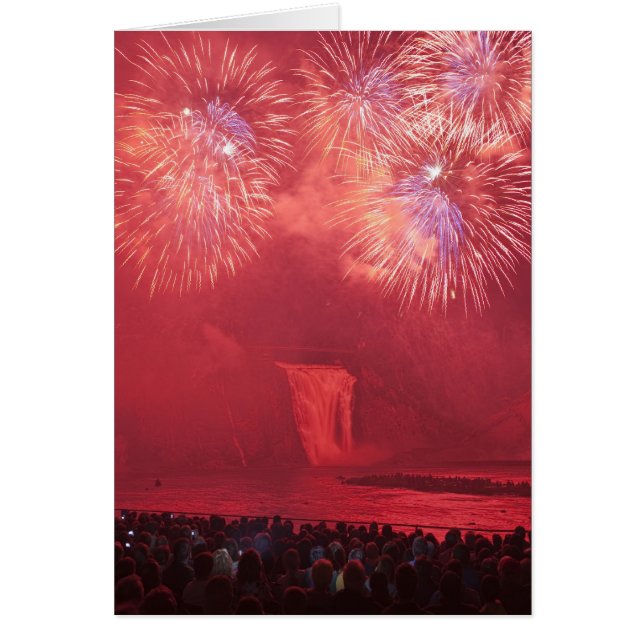 Québec, Québec, Kanada. Eldshow vid Parc Hälsningskort (Framsidan)