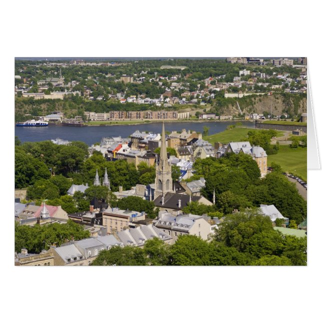 Québec, Québec, Kanada. Sett från ovan över Hälsningskort (Framsidan Horizontal)