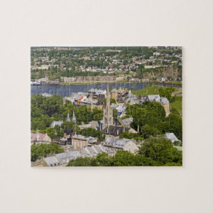 Québec, Québec, Kanada. Sett från ovan över Pussel