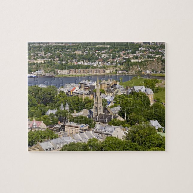 Québec, Québec, Kanada. Sett från ovan över Pussel (Horisontell)