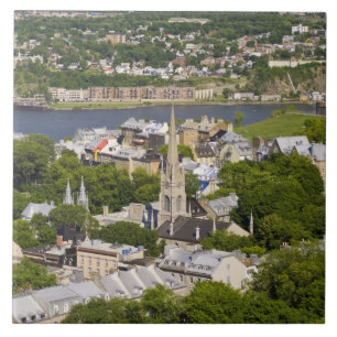 Québec, Québec, Kanada. Utsikt över Kakelplatta