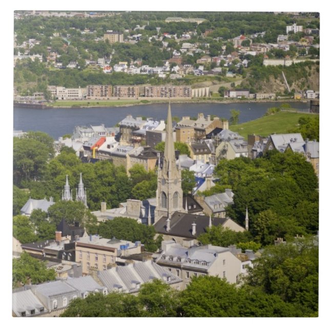 Québec, Québec, Kanada. Utsikt över Kakelplatta (Framsidan)