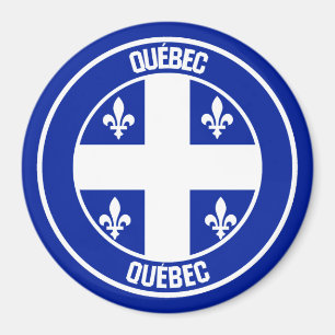 Quebec Round Emblem Magnet