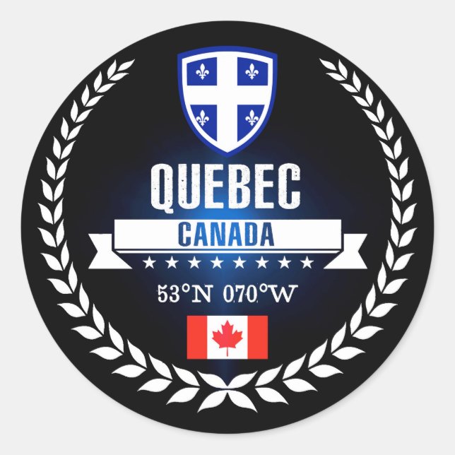 Quebec Runt Klistermärke (Framsida)