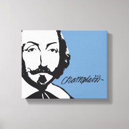 Québec Samuel de Chamblank 1608 Namnteckning Franç Canvastryck