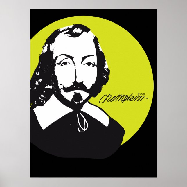 Québec Samuel de Chamblank 1608 Nouvelle-Frankrike Poster (Framsidan)