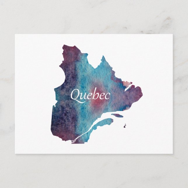 Quebec silhouette vykort (Framsida)