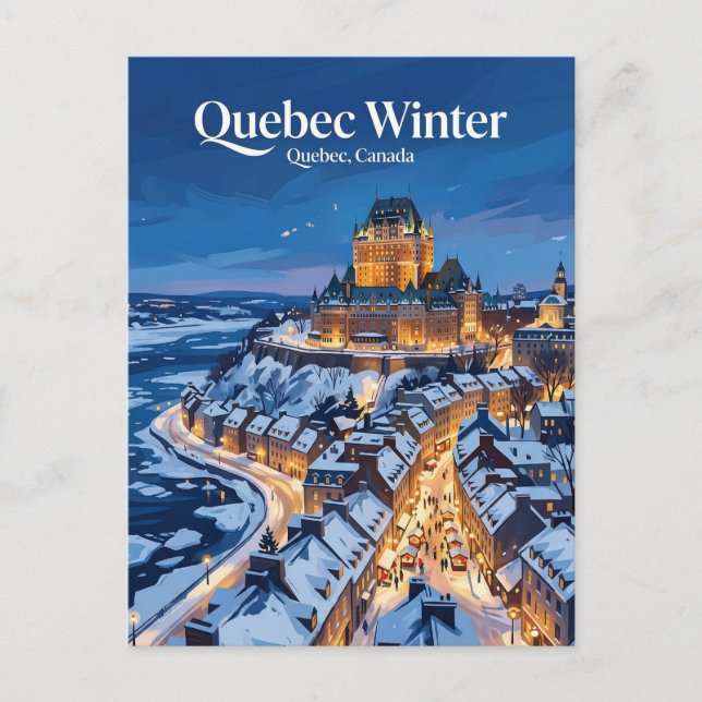 Québec Stad Kanada Vykort (Framsida)
