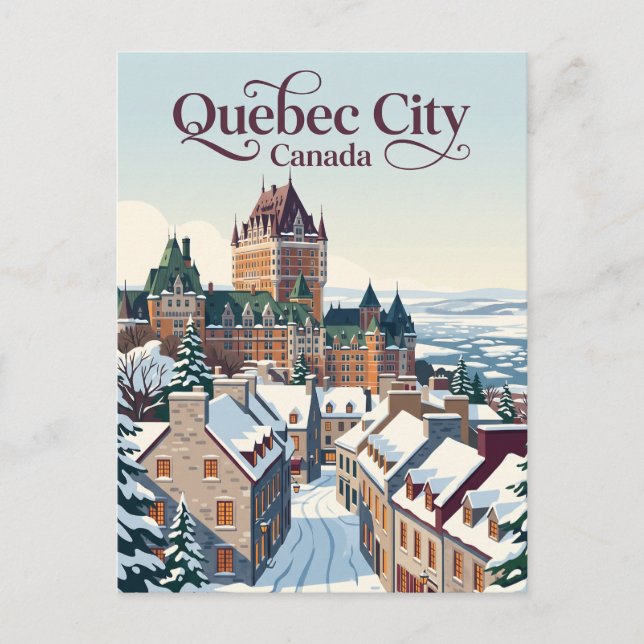 Québec Stad Kanada Vykort (Framsida)