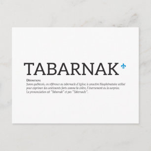 Québec Tabarnak Kraftuttryck Joual Humor Franska Vykort