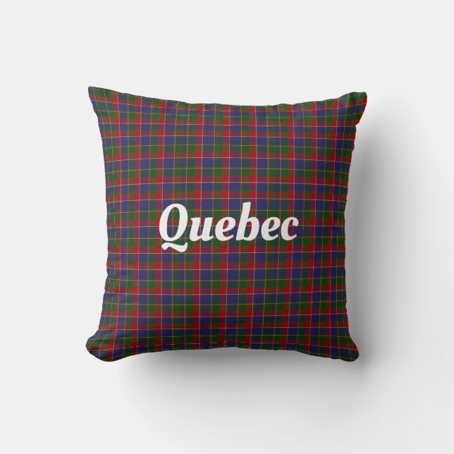 Quebec Tartan Rutig Kudde (Framsida)