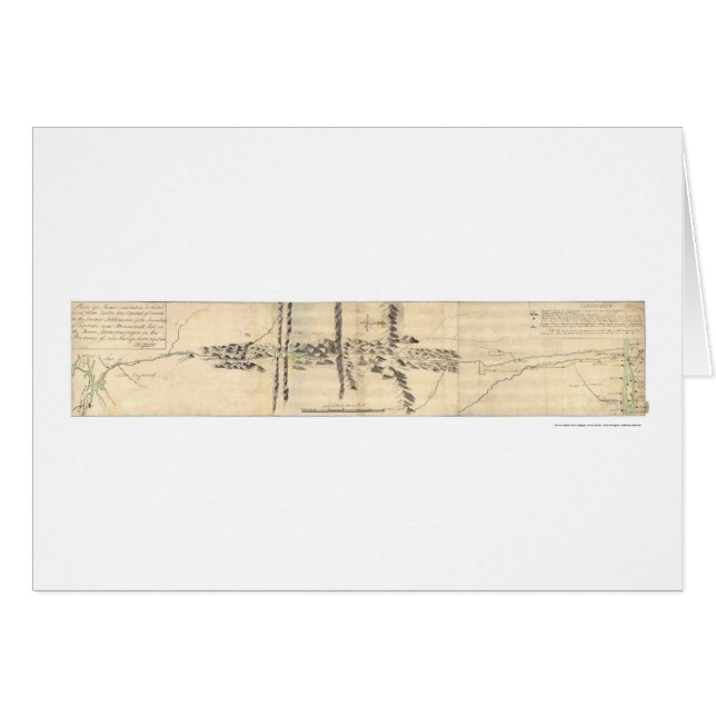 Quebec till den Maine expeditionkartan 1760 Hälsningskort (Framsidan Horizontal)