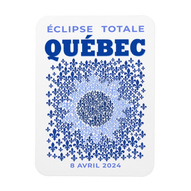 Quebec Total Eclipse Flexible Photo Magnet (Vertikal)
