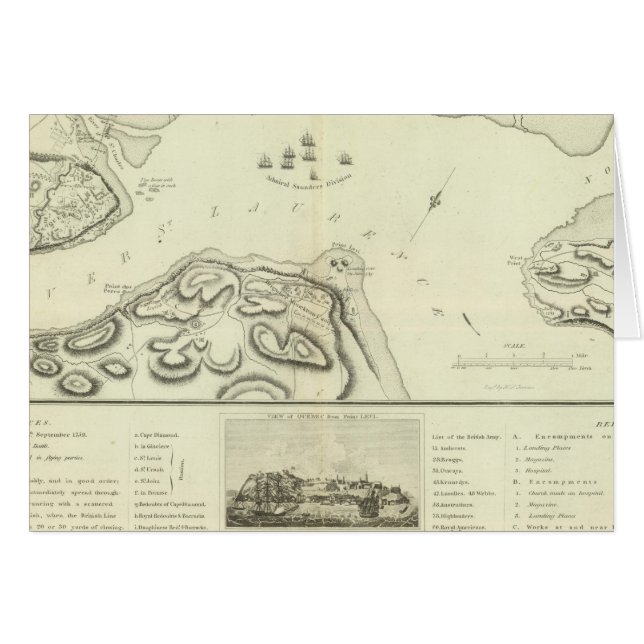 Quebec under belägringen hälsningskort (Framsidan Horizontal)