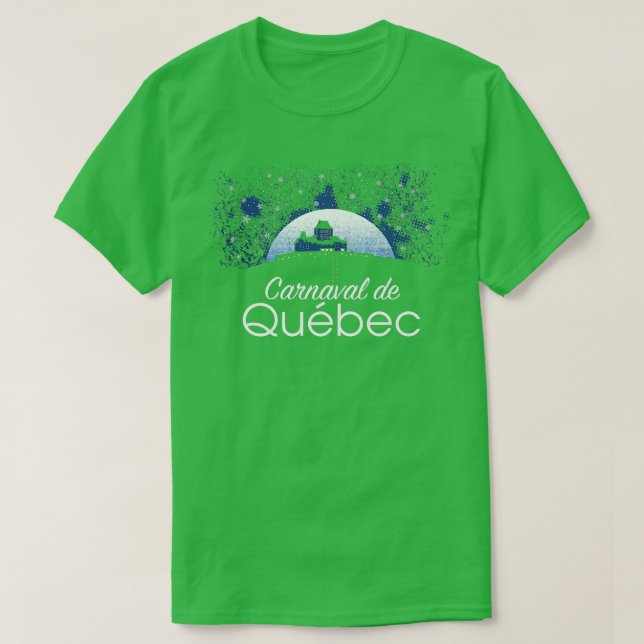 Quebec Winter Carnival Ice Hotel Snow Cold Festiva T Shirt (Design framsida)