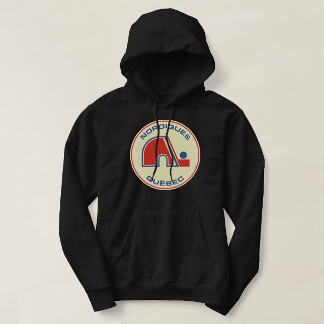 Quebecc Nordiques [Vintage Distress] Hoodie (Design framsida)