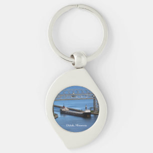 Quebecois & Duluth Aerial Hiss Bridge Swirl Silverfärgad Nyckelring